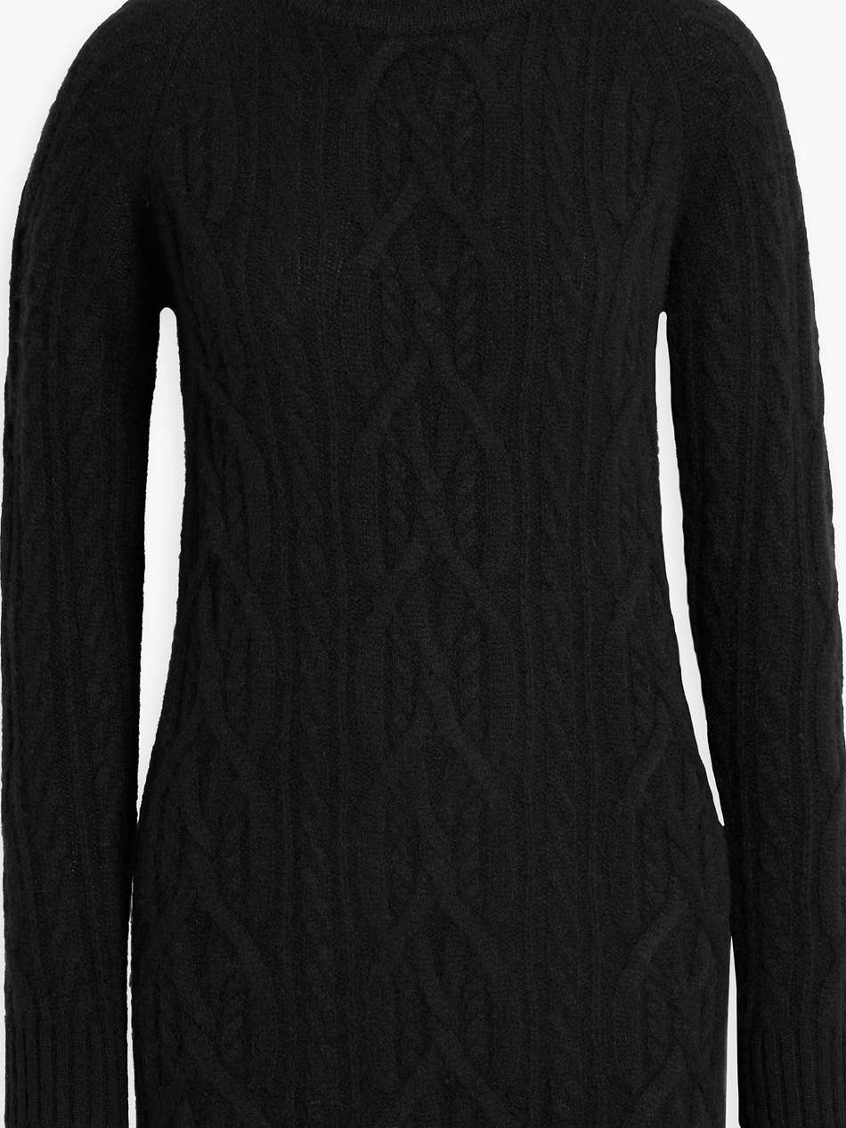 layo cable-knit cashmere turtleneck mini dress