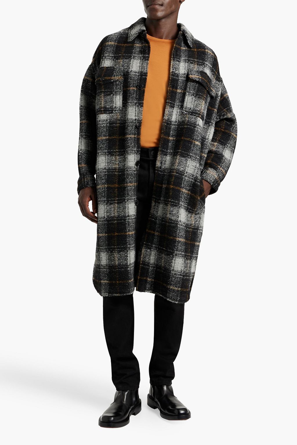 ISABEL MARANT Kotajot checked wool-blend tweed coat
