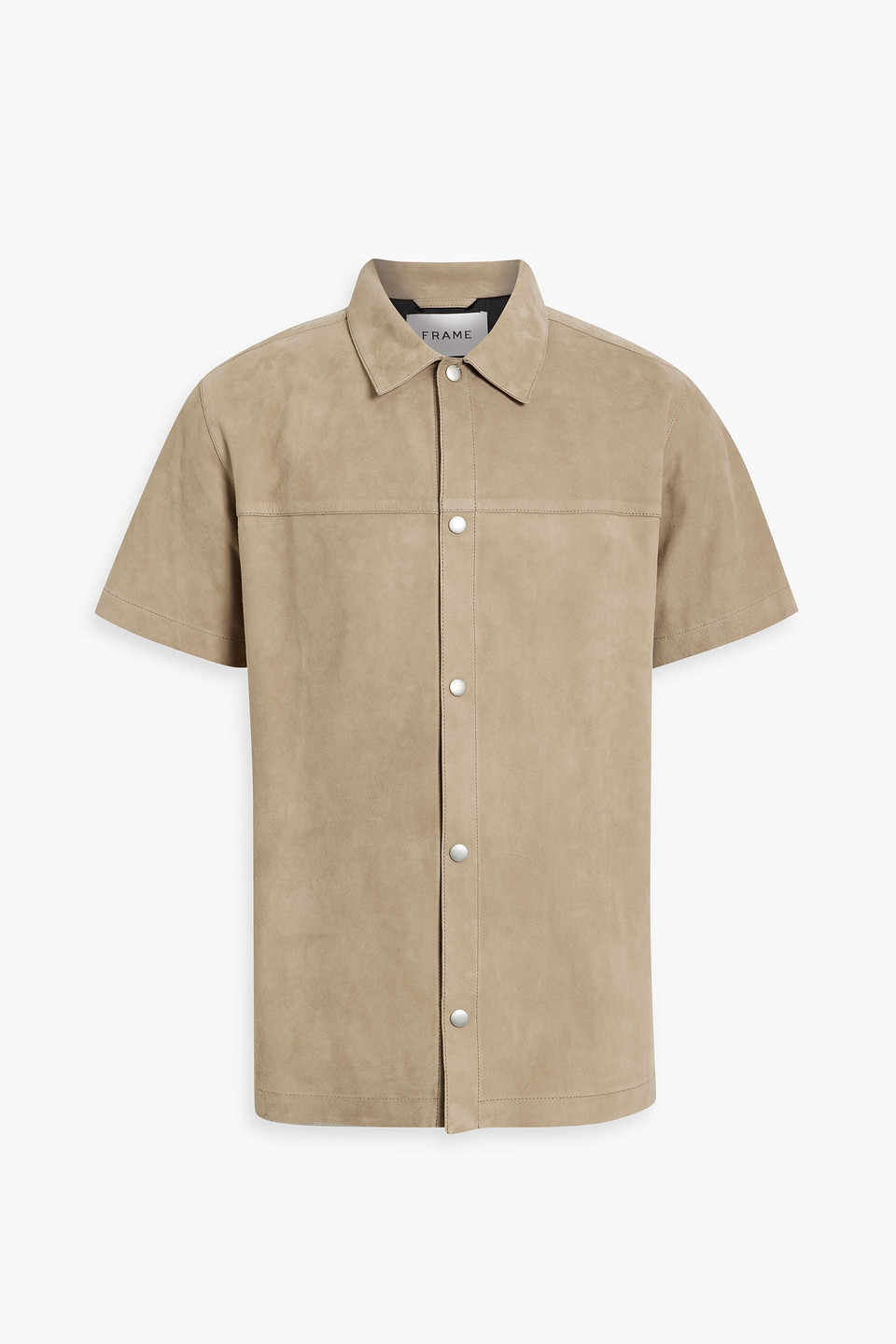 Frame Suede Shirt In Beige