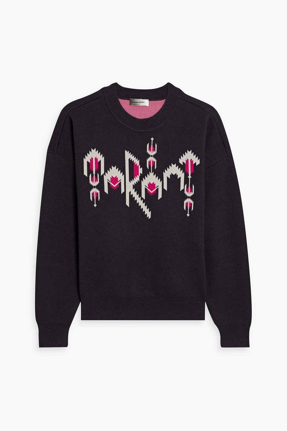 Isabel Marant Intarsia-knit Sweater In Navy