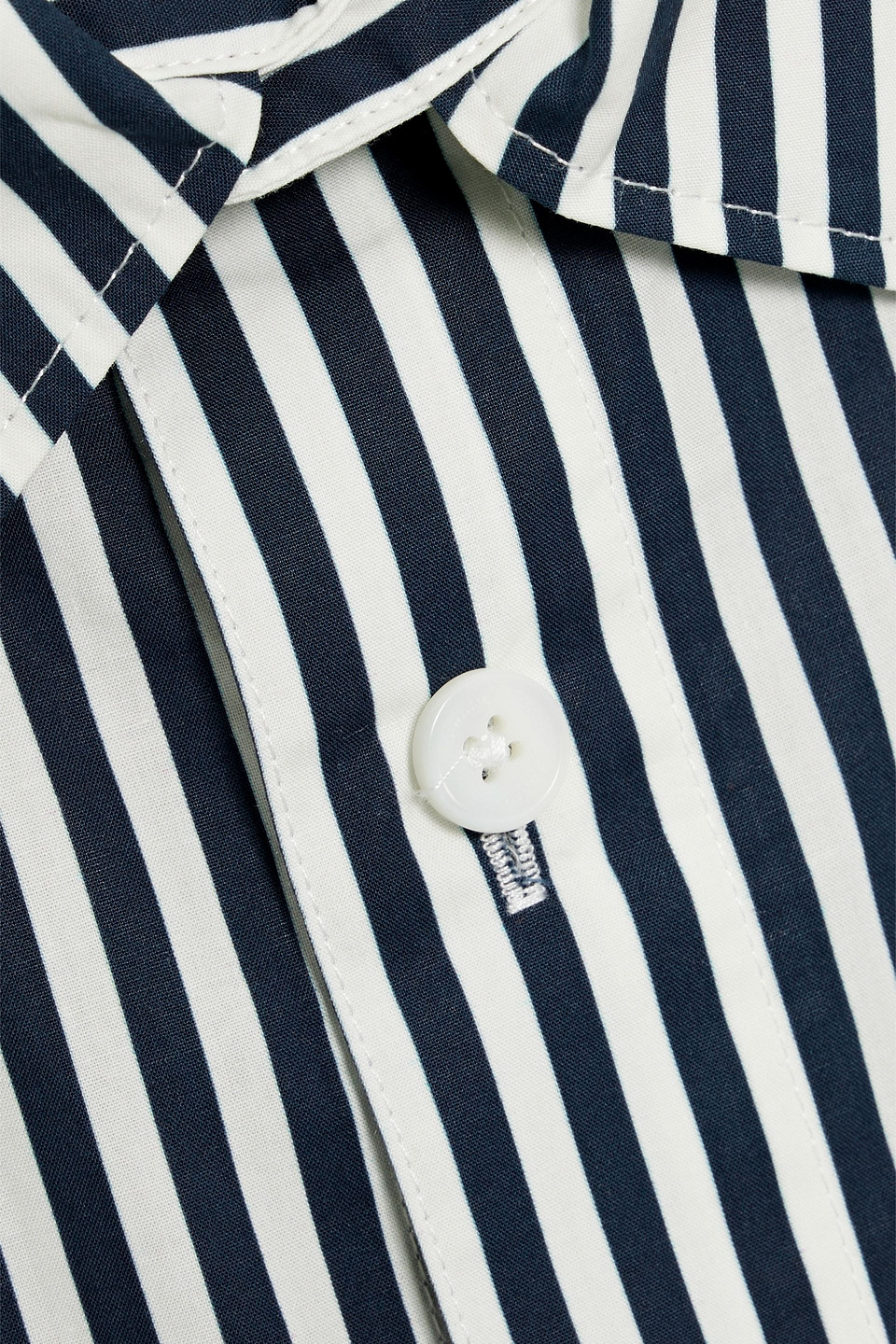 Frame Striped Cotton-poplin Shirt In White