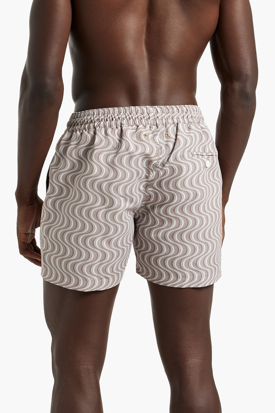 Frescobol Carioca Printed Mid-length Swim Shorts In Mushroom