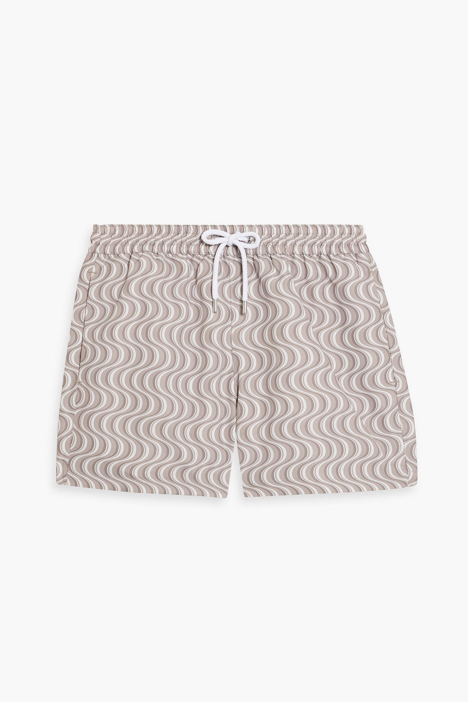 Frescobol Carioca Printed Mid-length Swim Shorts In Mushroom