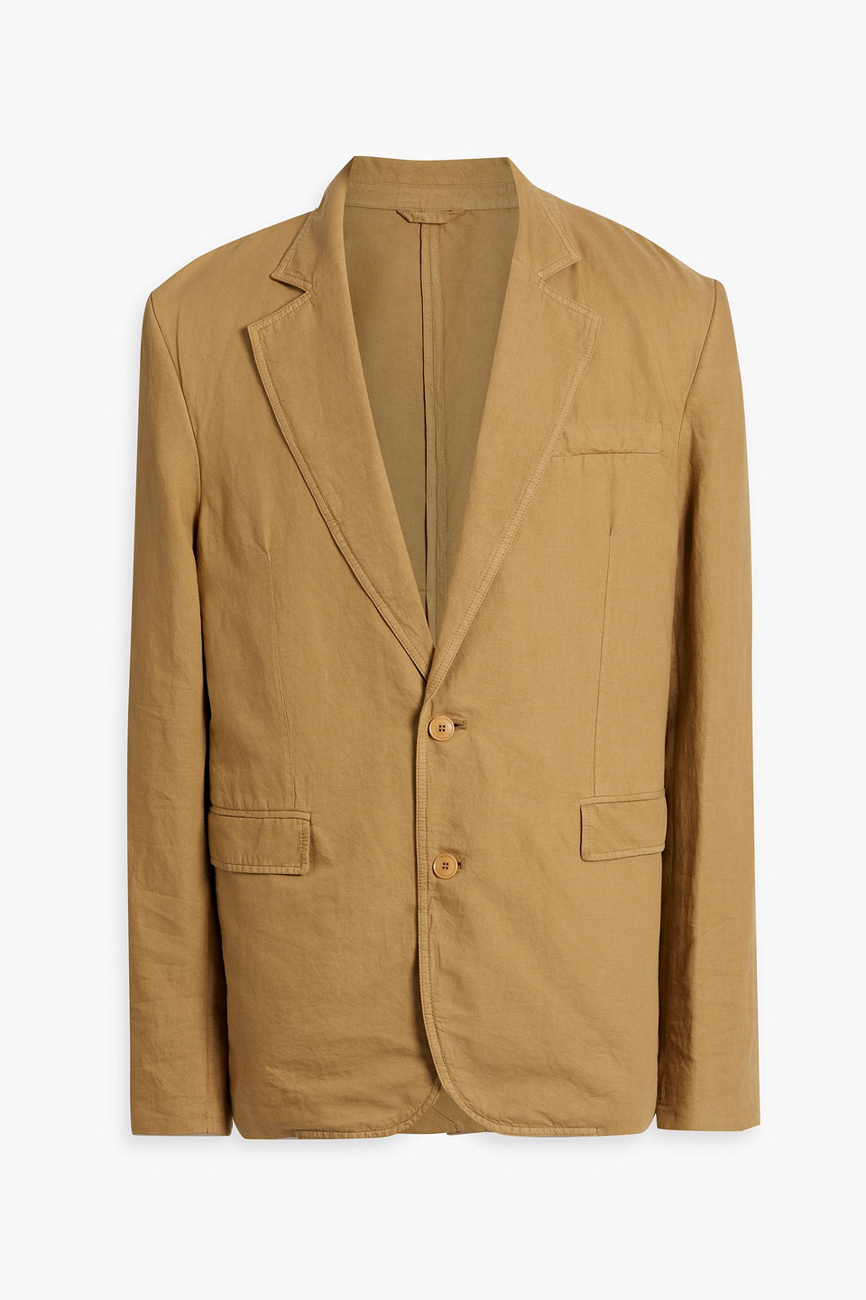 Acne Studios Cotton And Linen-blend Twill Blazer In Beige