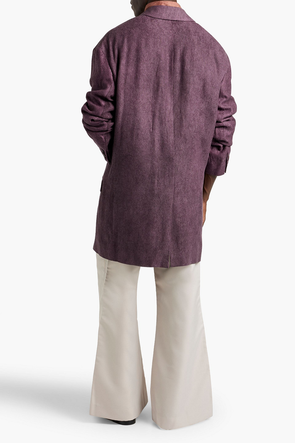 Acne Studios Oversized Tweed Blazer In Purple