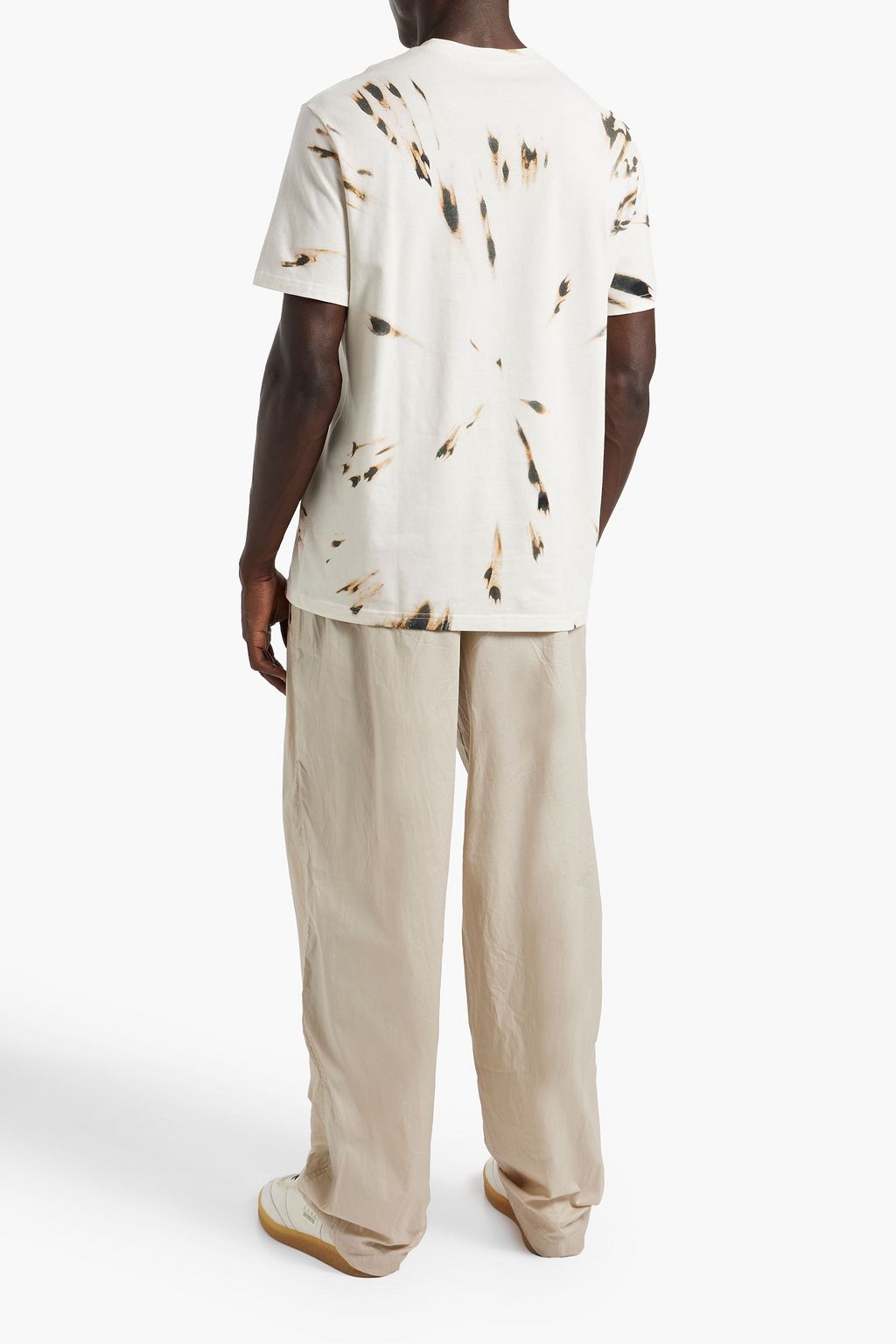 ISABEL MARANT Zeno flocked tie-dyed cotton-jersey T-shirt