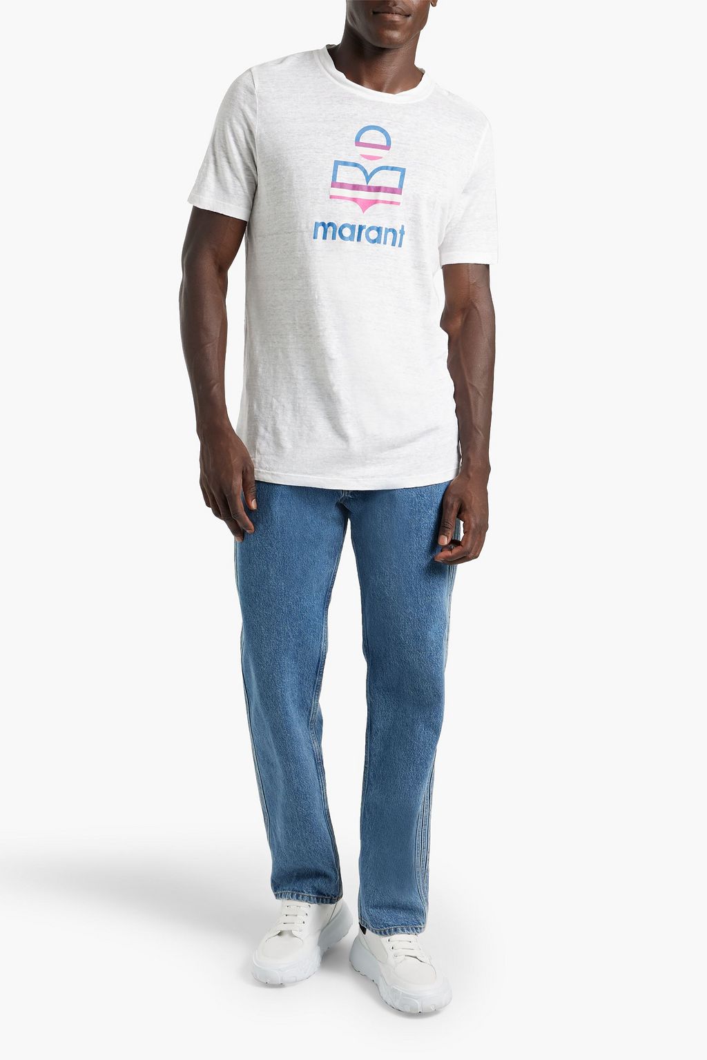 ISABEL MARANT Karman logo-print linen-jersey T-shirt