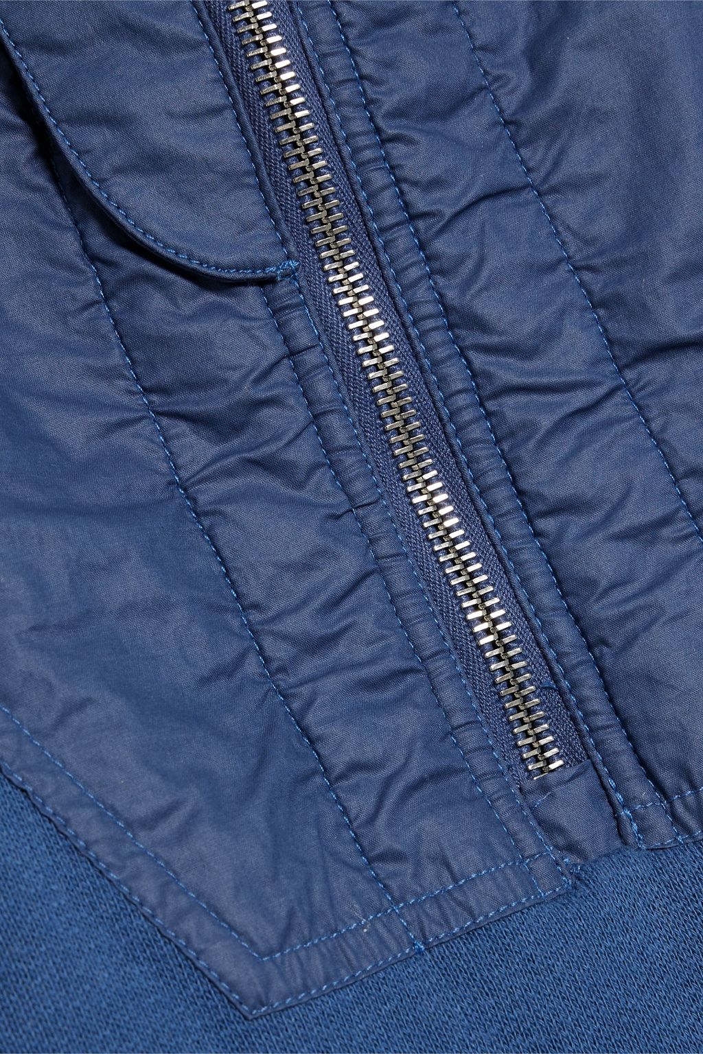 ISABEL MARANT Walid shell-paneled cotton-blend half-zip sweatshirt