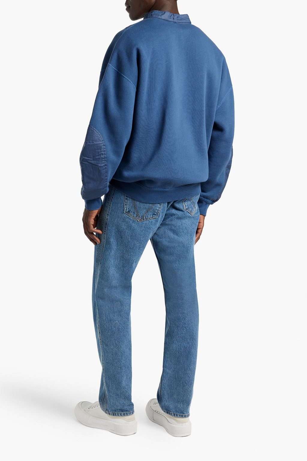 ISABEL MARANT Walid shell-paneled cotton-blend half-zip sweatshirt