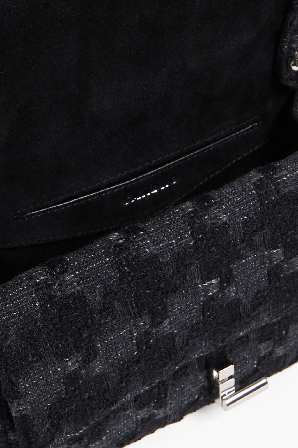 SANDRO Houndstooth tweed shoulder bag