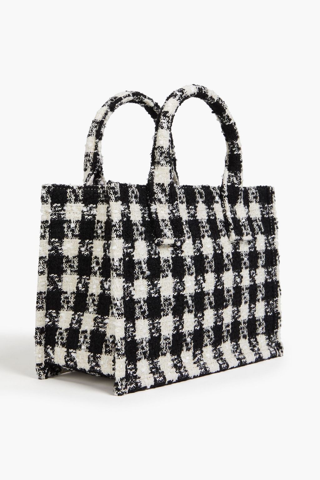 SANDRO Houndstooth tweed tote