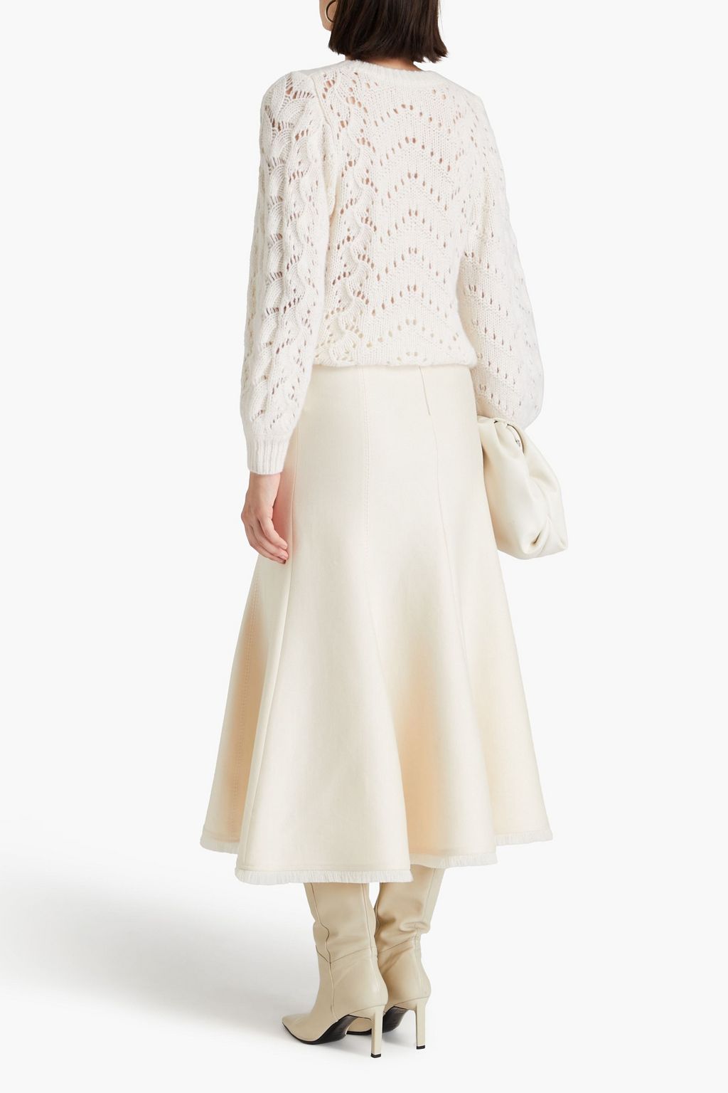 AUTUMN CASHMERE كنزة رياضية من الكشمير المصنوع من قماش الدونيغال بحبكة بوانتيل