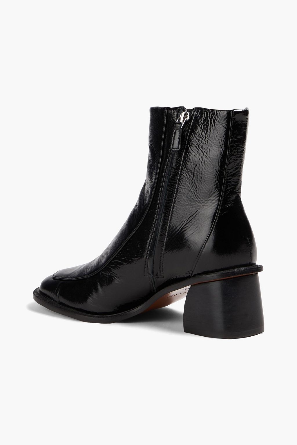SANDRO Patent-leather ankle boots