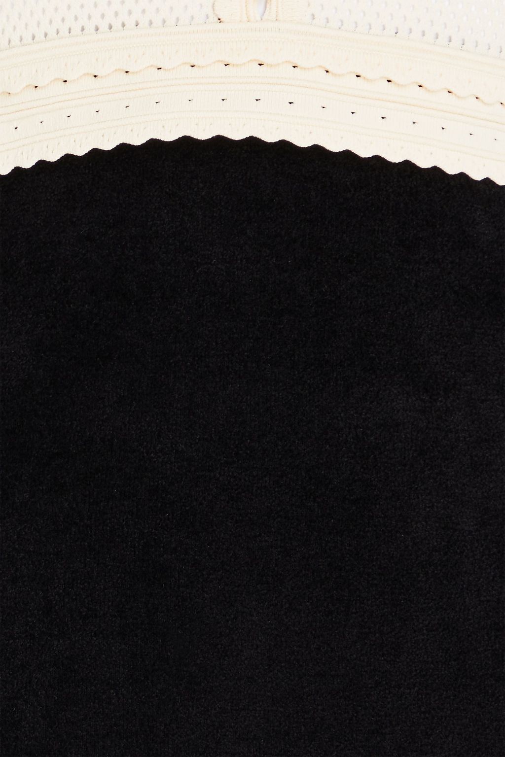 SANDRO Bead-embellished chenille and pointelle-knit mini dress