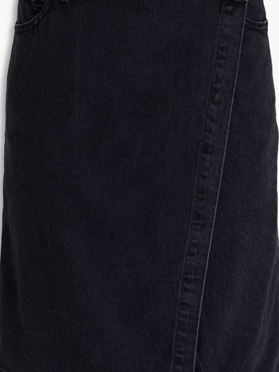 denim wrap skirt