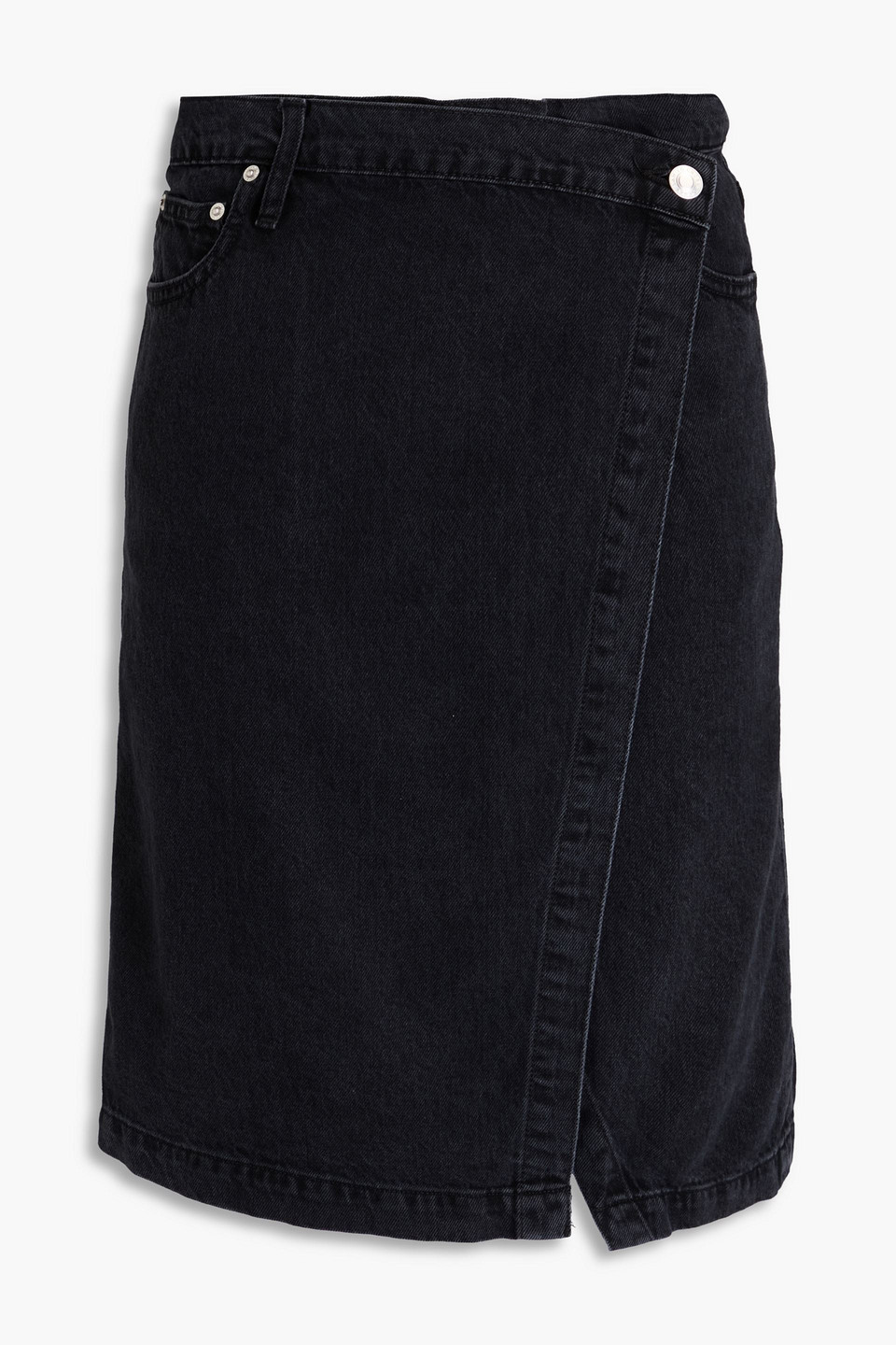 Derek Lam 10 Crosby Denim Wrap Skirt In Dark Denim