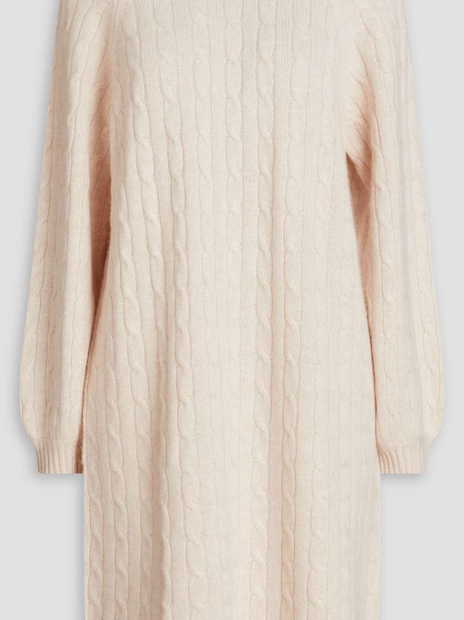 cable-knit cashmere mini dress