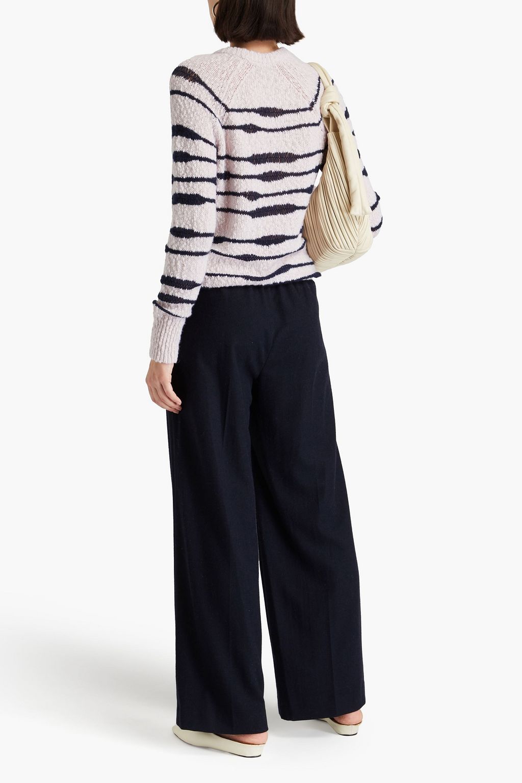 AUTUMN CASHMERE كنزة رياضية من الكشمير بنمط مخطط