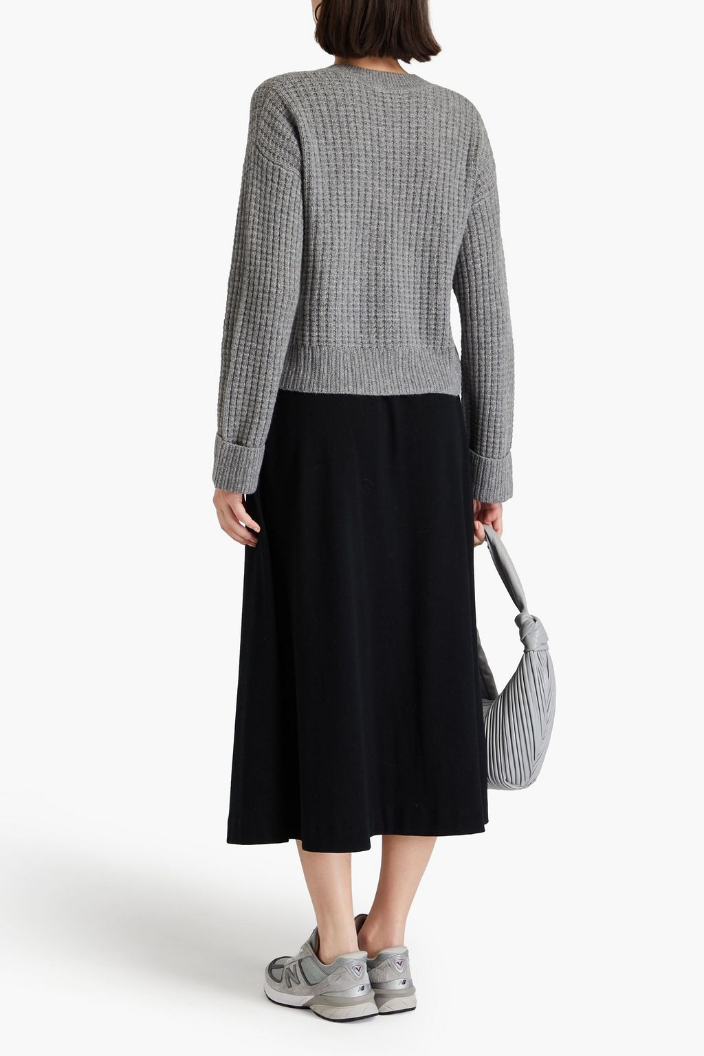 AUTUMN CASHMERE كنزة رياضية من الكشمير بنمط نسيج محبوك بنمط وافل