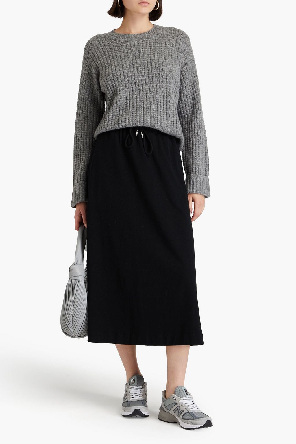 AUTUMN CASHMERE كنزة رياضية من الكشمير بنمط نسيج محبوك بنمط وافل