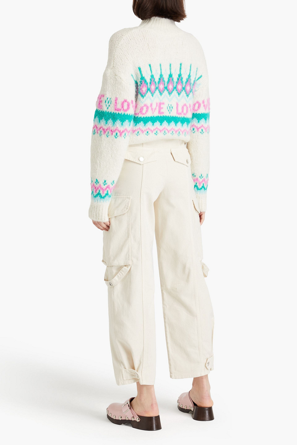 Sandro - Hoch Sitzende Karottenjeans - Weiß - Fr 42 
