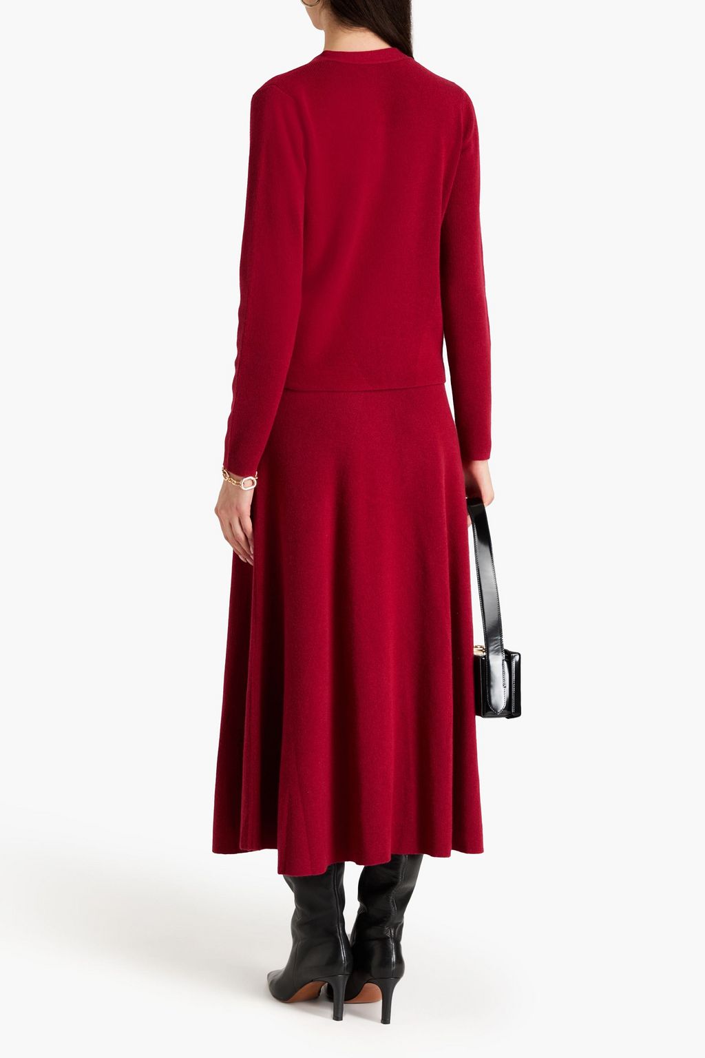 N.PEAL Gerippter Cardigan aus Kaschmir