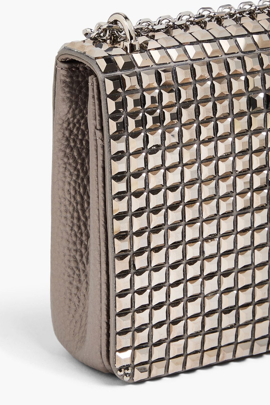 JUDITH LEIBER COUTURE Cricket crystal-embellished pebbled-leather clutch