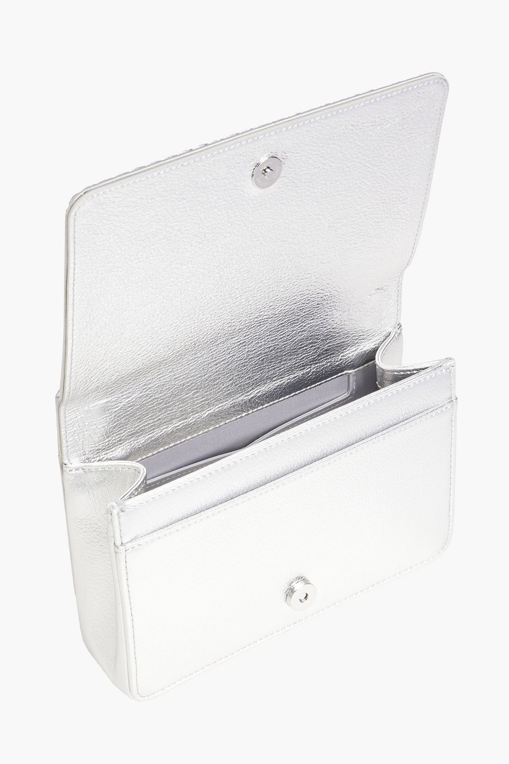 JUDITH LEIBER COUTURE Cricket crystal-embellished pebbled-leather clutch
