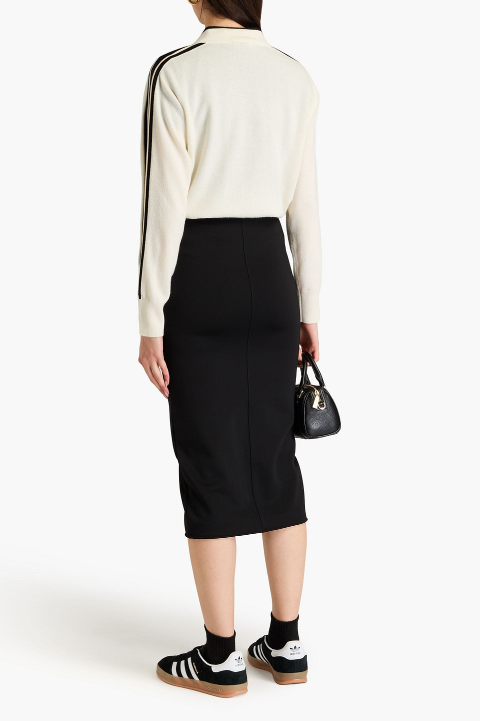 Sandro Wool And Cashmere-blend Sweater In Ecru