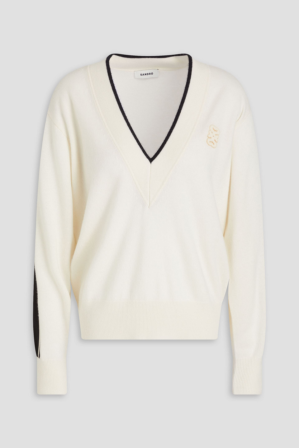 Sandro Wool And Cashmere-blend Sweater In Gray