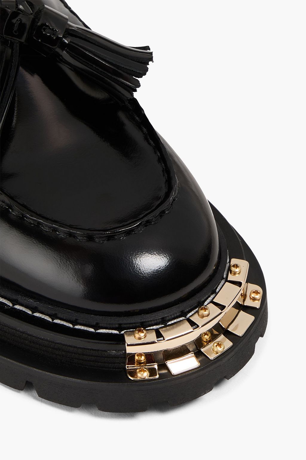 SANDRO Tasseled leather loafers