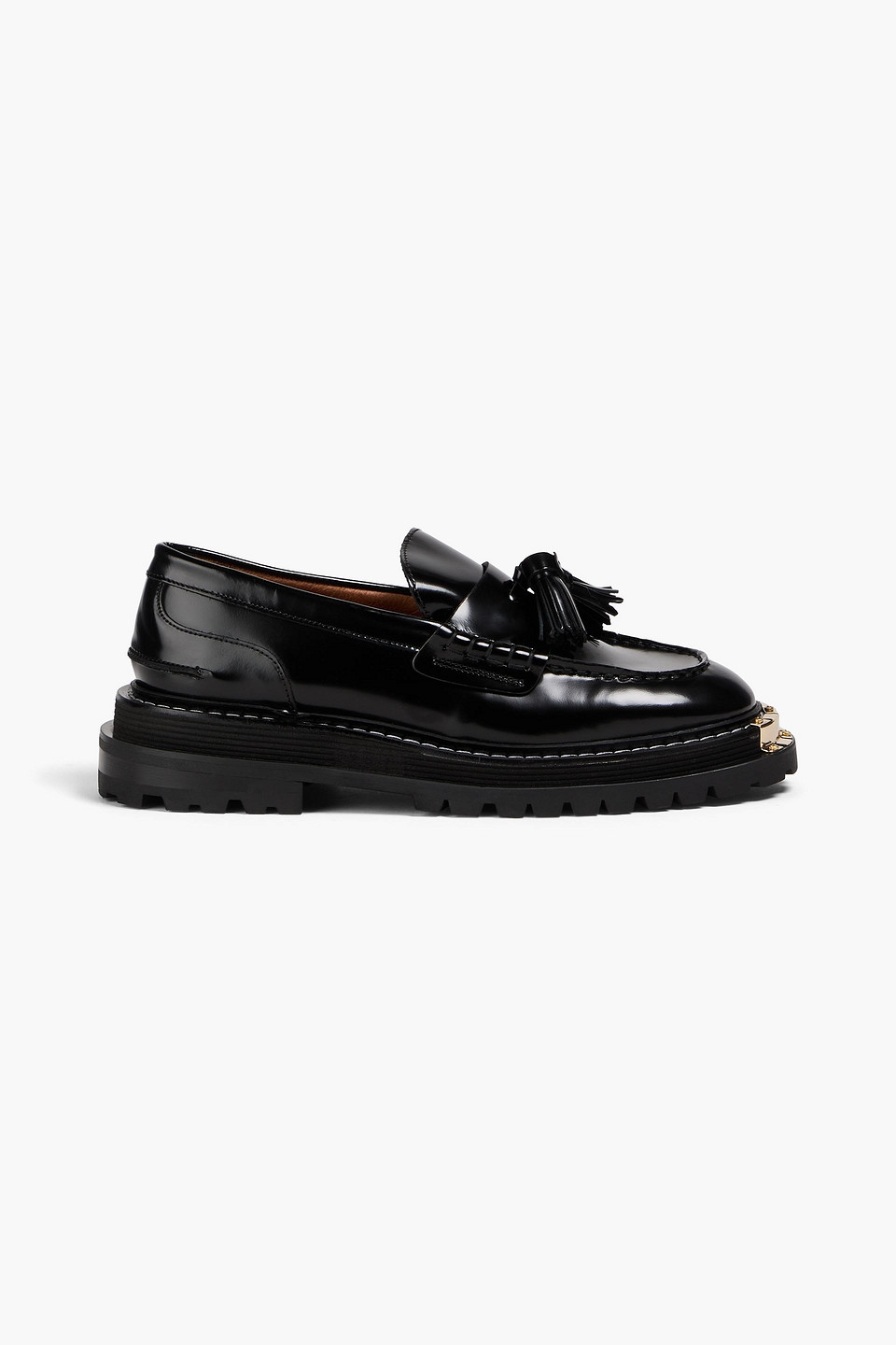 Tasseled leather loafers