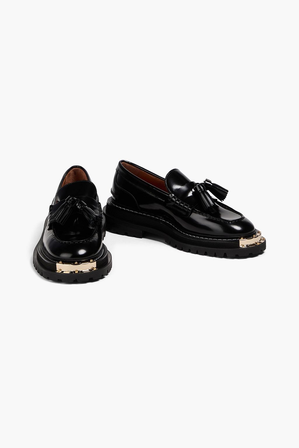 SANDRO Tasseled leather loafers