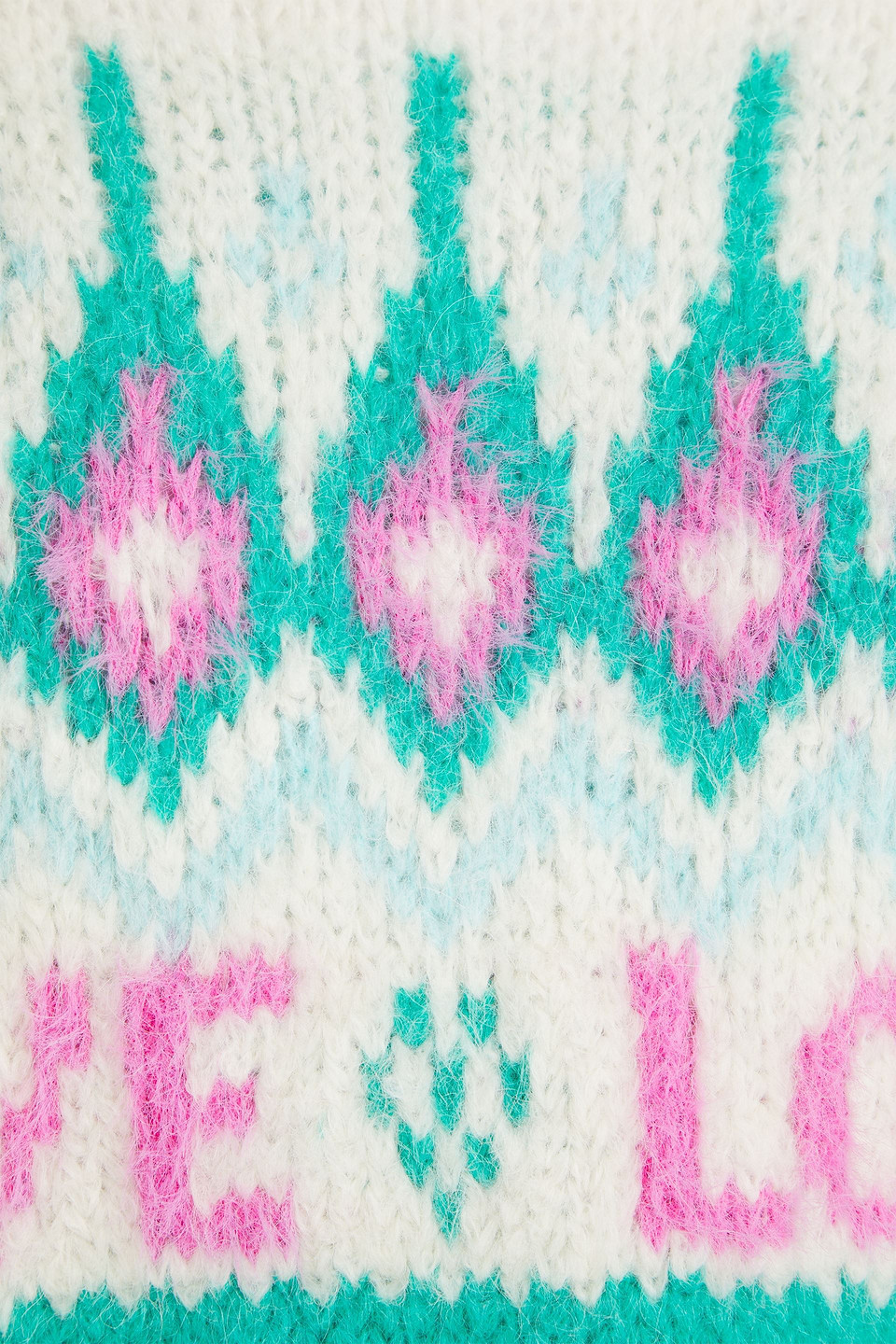 Sandro Intarsia-knit Alpaca-blend Turtleneck Sweater In Naturfarben