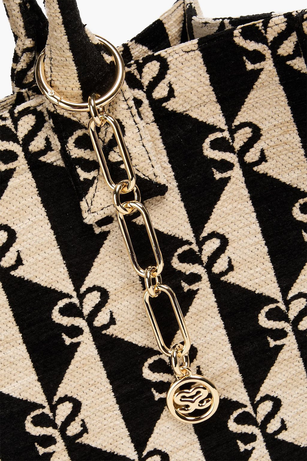 SANDRO Logo-print chenille tote