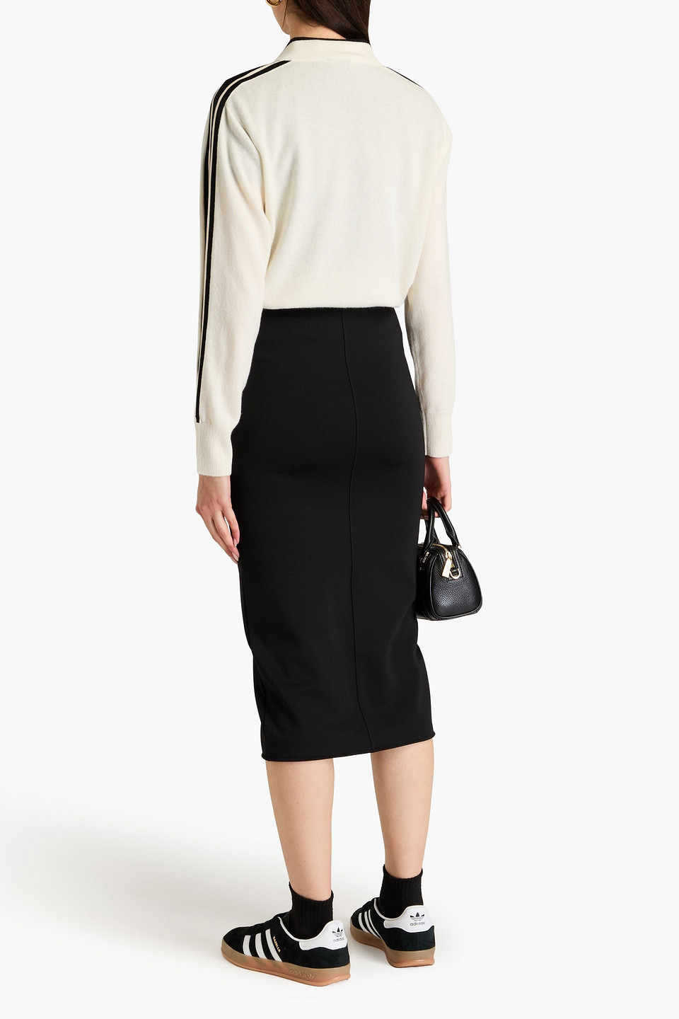  Sandro - Ponte Midi Pencil Skirt - Black - Fr 36 