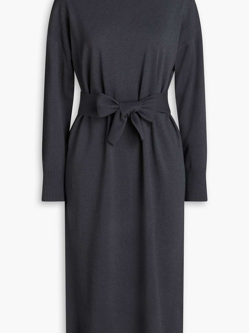 cashmere turtleneck midi dress