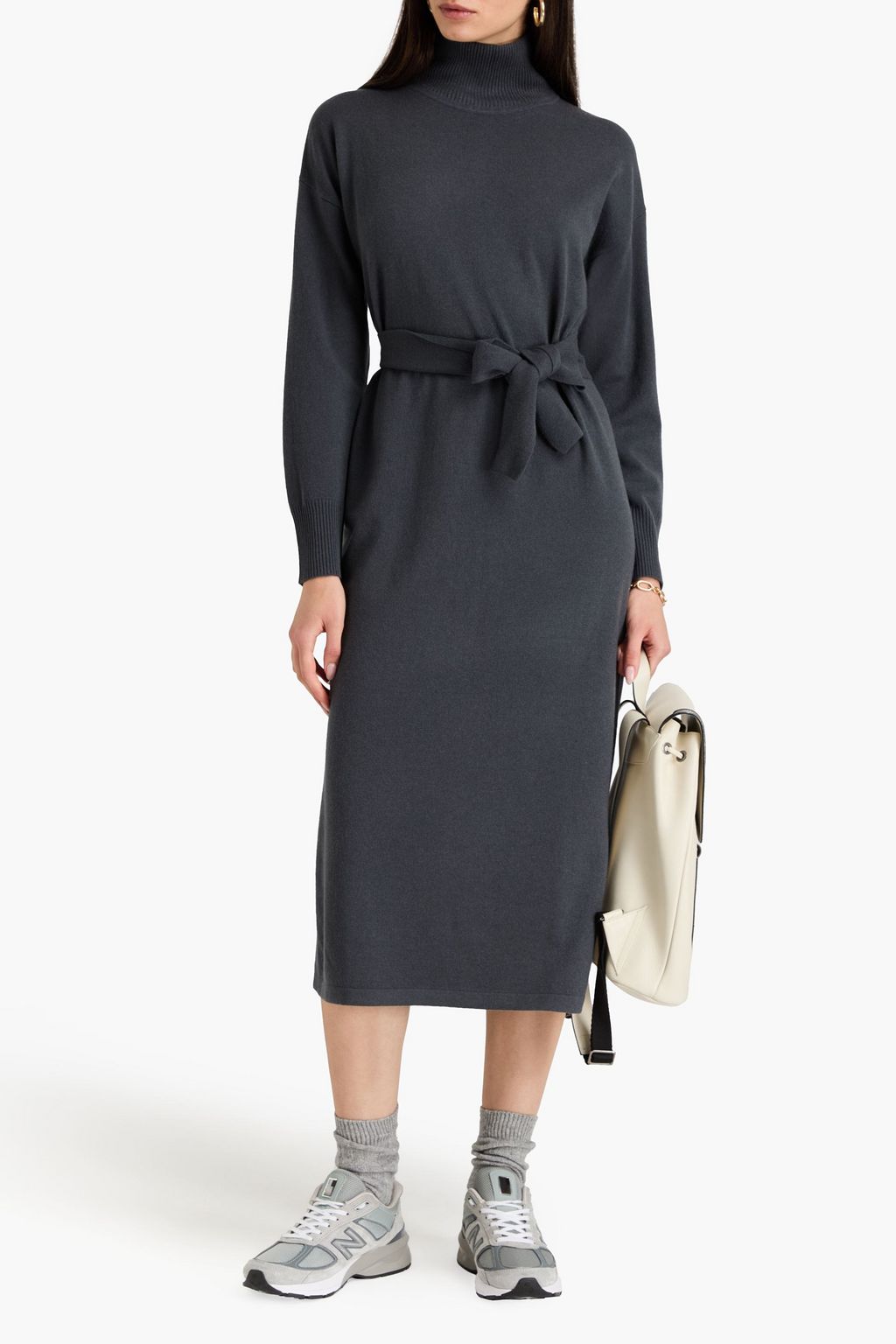 N.PEAL Cashmere turtleneck midi dress