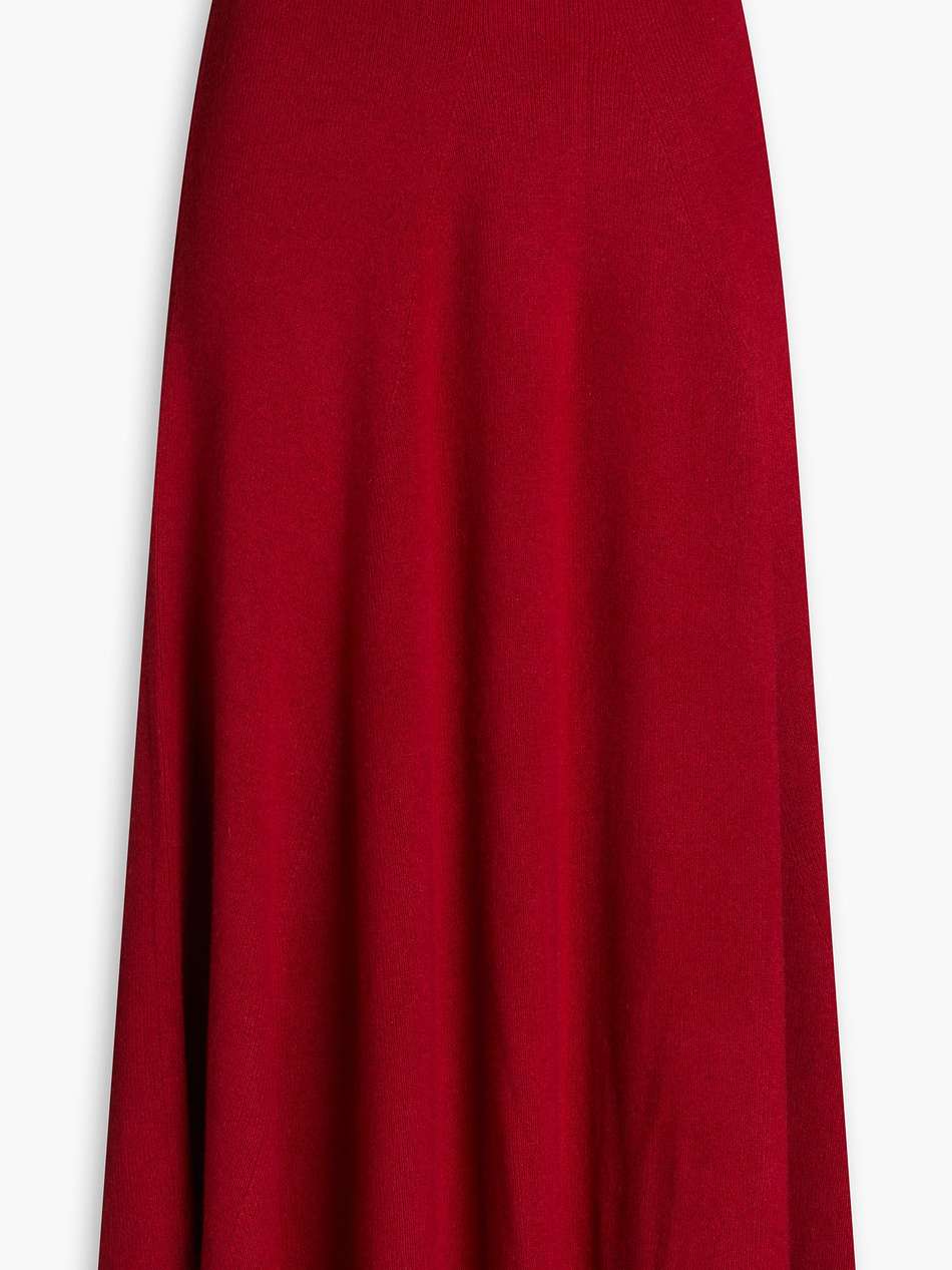 ribbed cashmere midi skirt