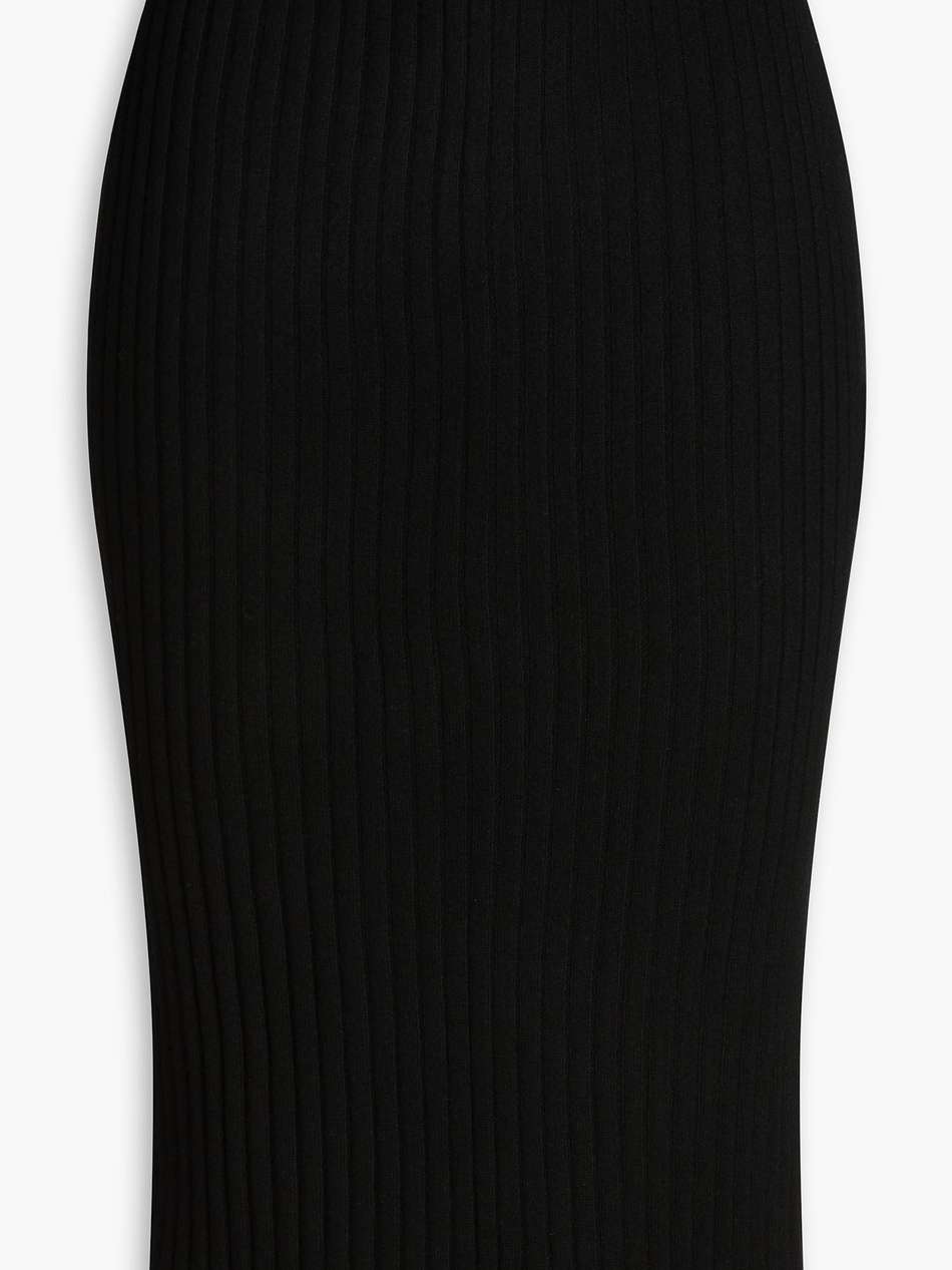 ribbed cashmere midi skirt