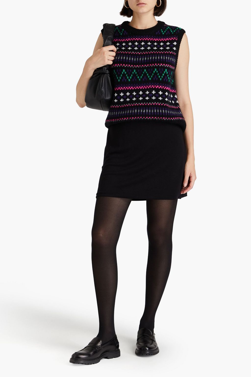 AUTUMN CASHMERE فيست من الكشمير المحبوك بنمط جاكار