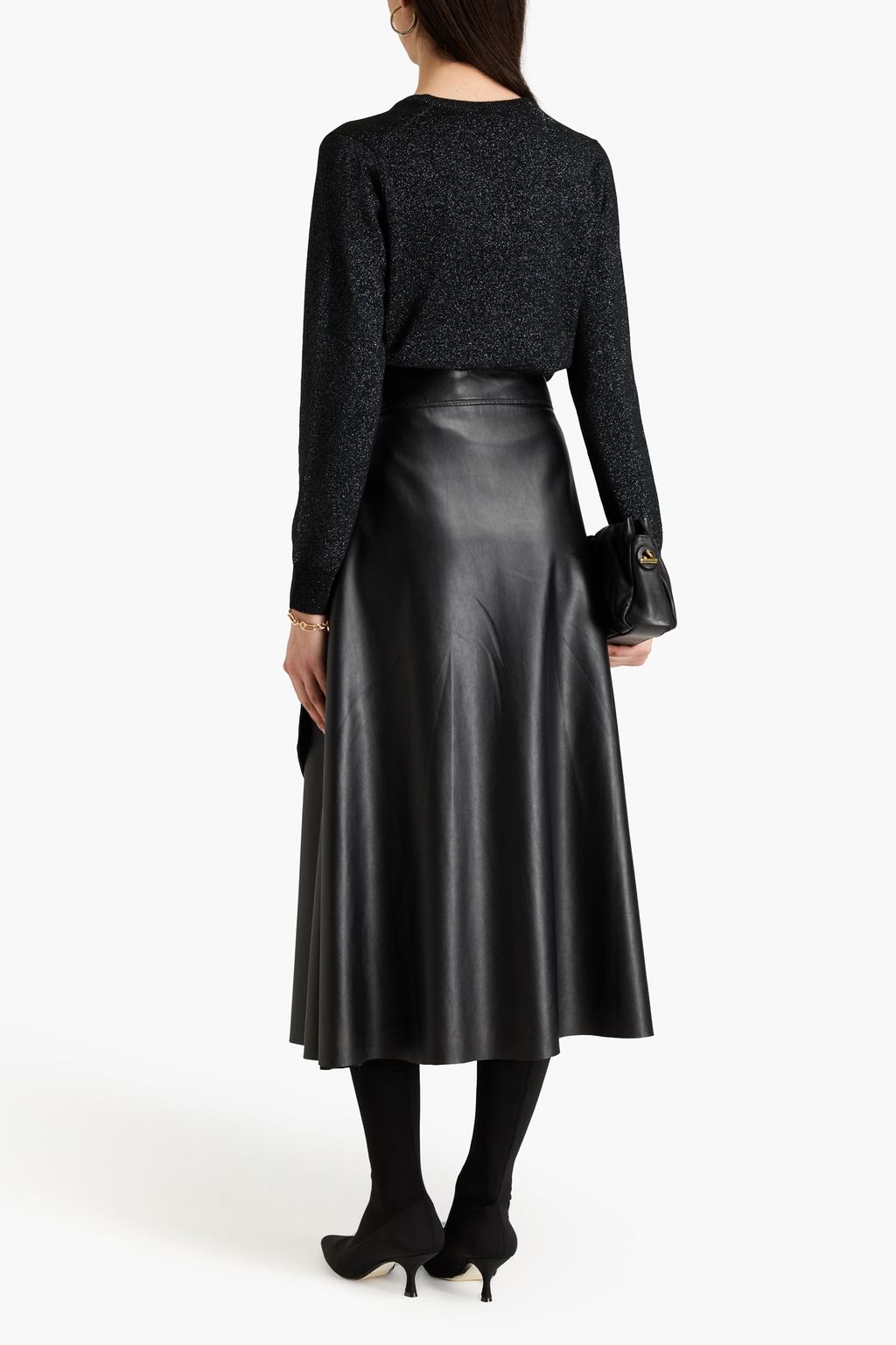 N.PEAL Metallic cashmere sweater