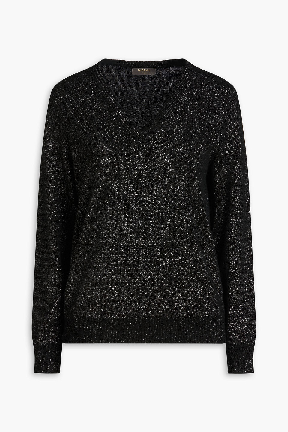 Metallic cashmere sweater