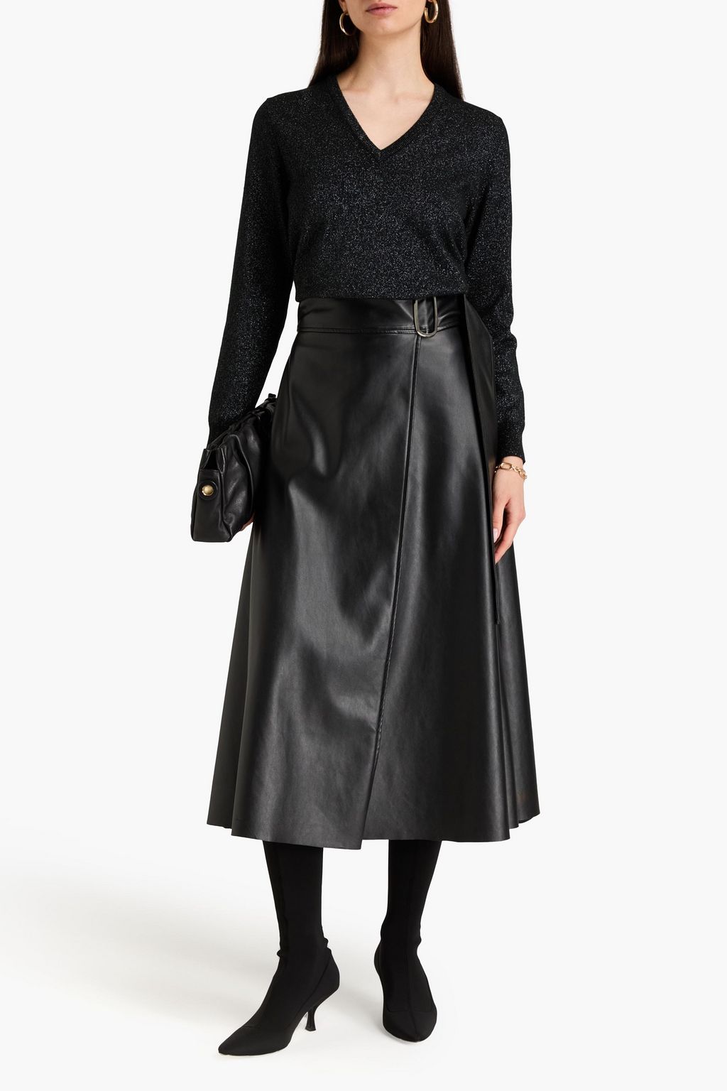 N.PEAL Metallic cashmere sweater
