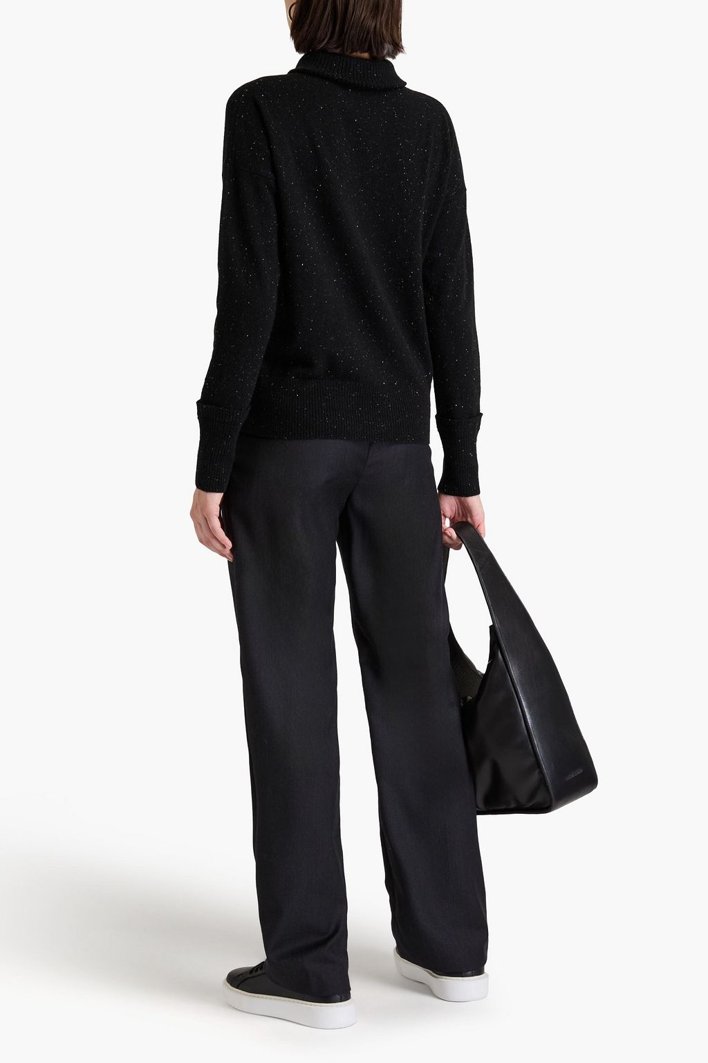 AUTUMN CASHMERE كنزة رياضية من الكشمير بنمط مخطط