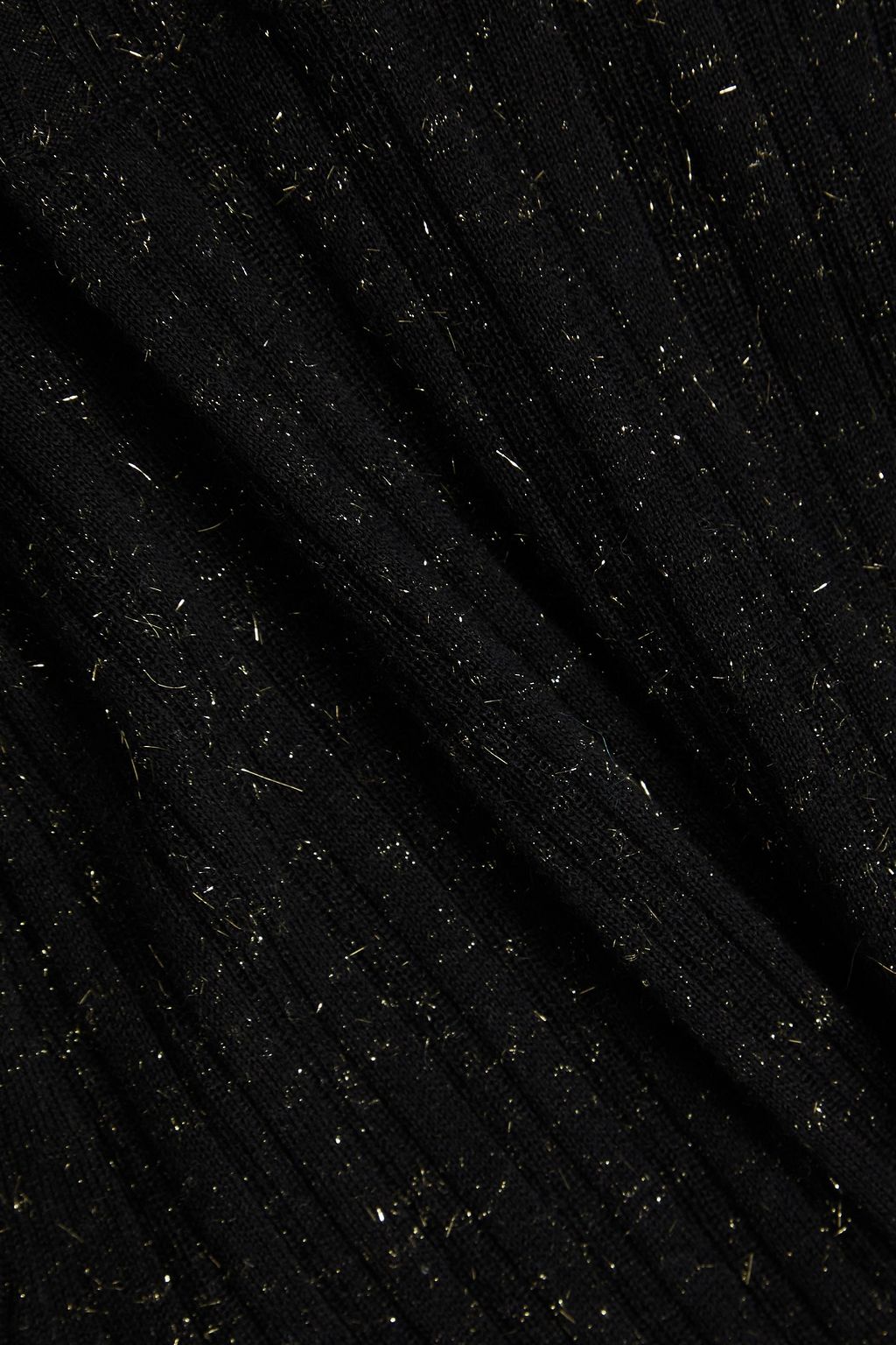 AUTUMN CASHMERE 메탈릭 리브 니트 터틀넥 스웨터