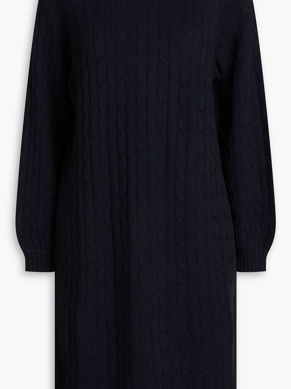 cable-knit cashmere mini dress