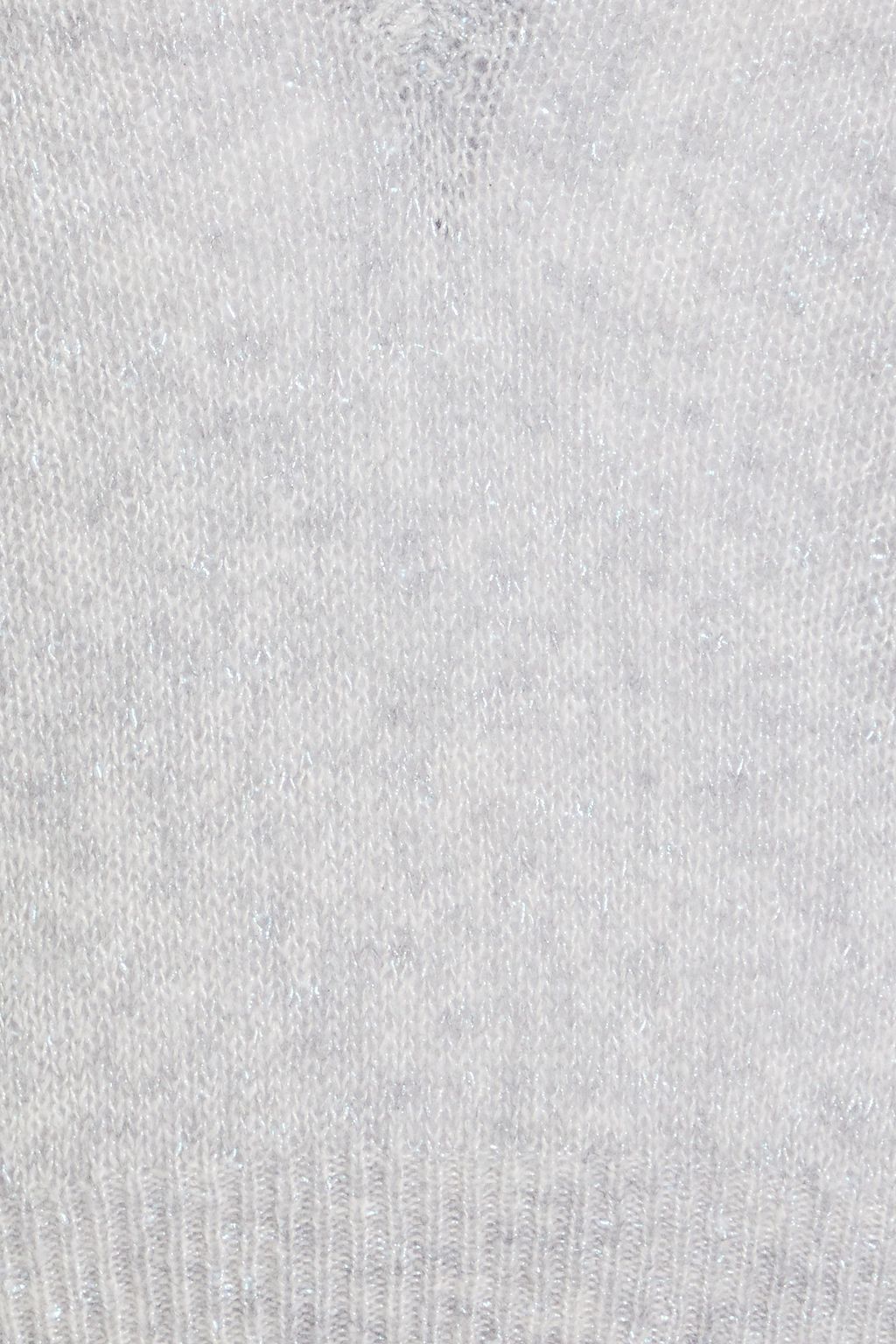 AUTUMN CASHMERE كنزة رياضية من مزيج الكشمير بلون معدني