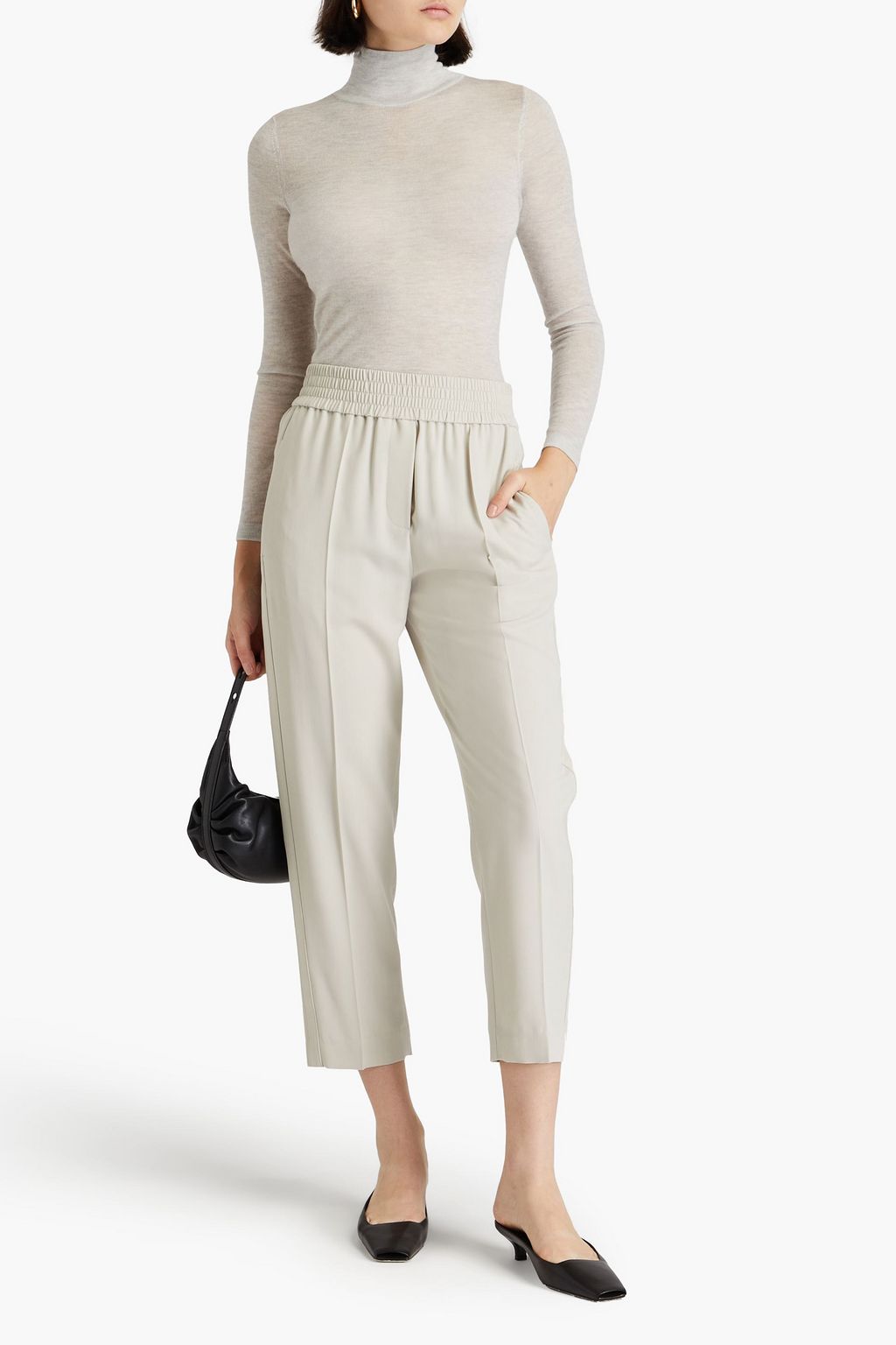 AUTUMN CASHMERE Mélange cashmere turtleneck sweater