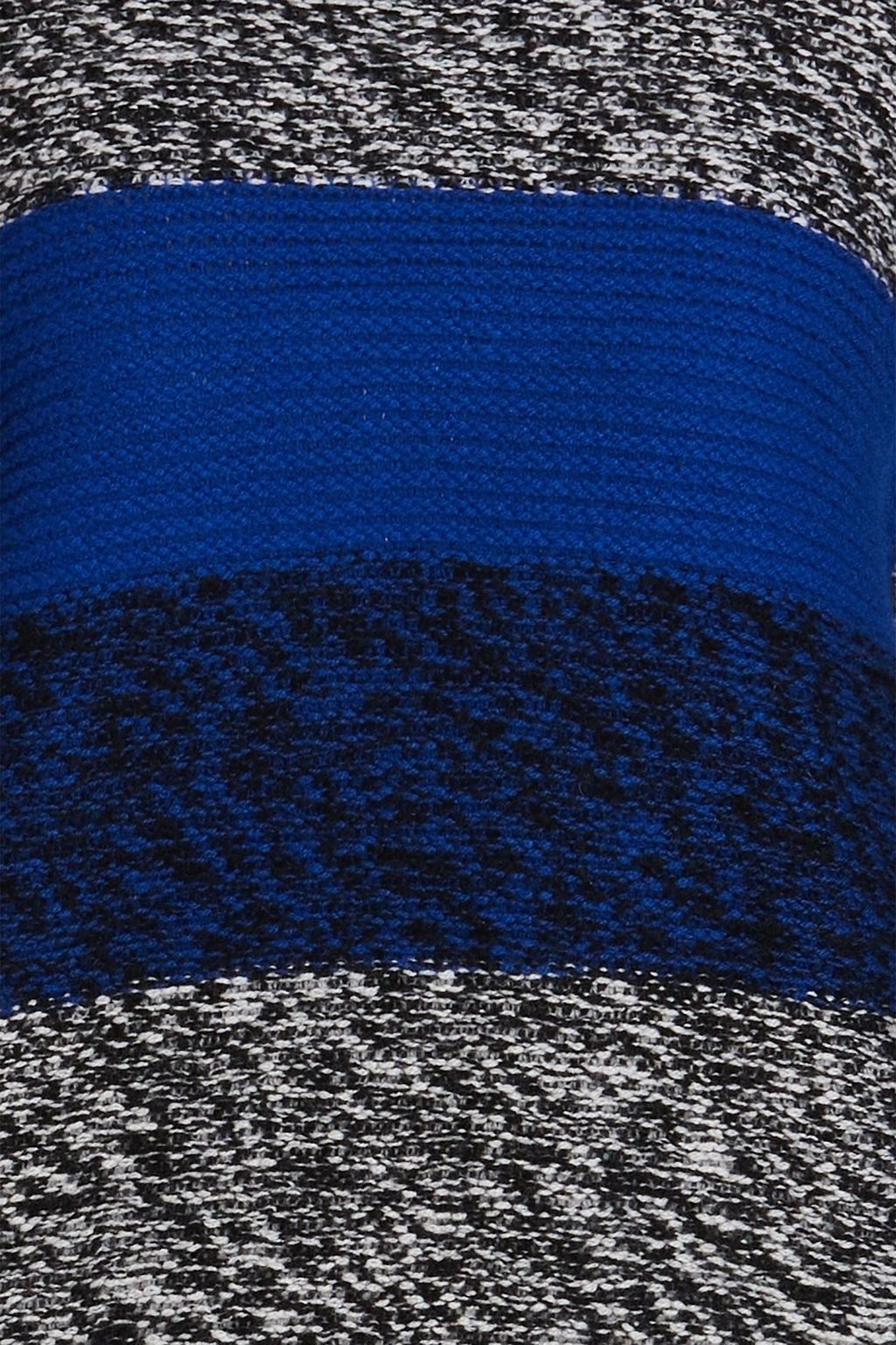 AUTUMN CASHMERE كنزة رياضية من الكشمير بتصميم مخطط ومغزولة بلونين